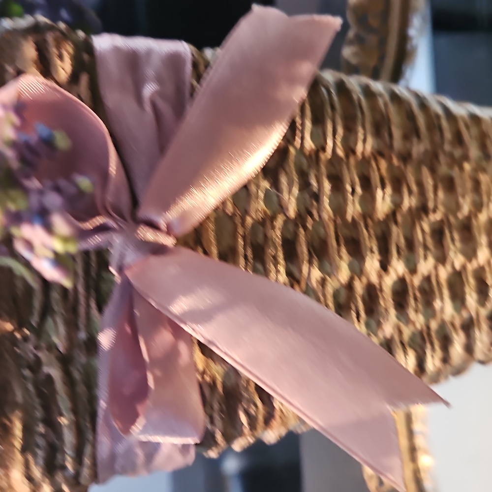 Lavender and Blue Floral Basket - Picture 2 of 4